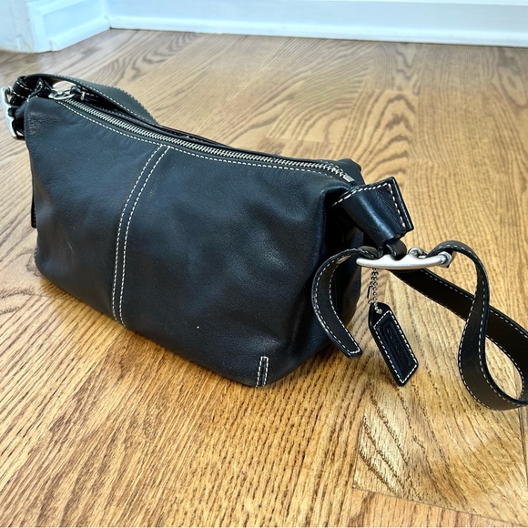 SOLD. Y2K COACH 9564 LEGACY DEMI HOBO BLACK LEATHER PURSE HAND BAG - Picture 5 of 11